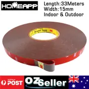 AU STOCK 3M Genuine Automotive Acrylic Plus Double Face Sided Tape 18mm 33Meters