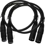 HEATSHAKING 2Pcs XLR Cable Male to Female Microphone Cord Wire Conductor XLR Wire for Speaker System Professional Audio Use for Concerts Stages and Events