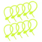 All-Purpose Silicone Ties 7 Inch, 30 Pieces Reusable Bread Ties (Solvent Yellow)