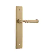 Iver Verona Door Lever Handle on Stepped Backplate Brushed Brass