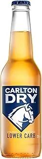Carlton Dry, Low Carb & Full Strength Beer, Crisp & Refreshing Finish, Classic Australian Lager, 4.5% ABV, 330mL (Case of 24 Bottles)