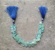Aqua Chalcedony briolite beads full strand aqua blue jewelry supply