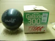 = 16# NOS 1990 (?) Ebonite Galaxie 300 Black ONYX Bowling Ball - 04A9171