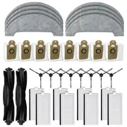 For L6 Pro Robot Vacuum Cleaner Main Side Brushes HEPA Filters Mop Cloth Dust Bags Replacement Parts
