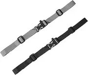 uxcell Backpack Chest Strap [2PCS] - Adjustable Sternum Straps with Emergency Whistle Buckle Use for Backpack Replacement & Hiking - [Black & Grey] Chest Belt Hollow Quick Release Buckle