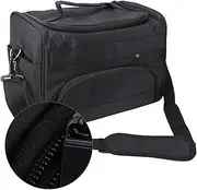 [ZenithAur] Hairdressing Bag Large Tool Carry Hairdressing Equipment Bag, Sturdy Travel Storage Case for Salon Tools, Black Portable Organizer with Multiple Compartments