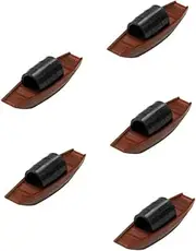 BESPORTBLE 5pcs Fishing Boat Building Toy Toy Fishing Boat Mini Boat for Garden Micro-Landscaping