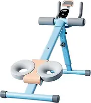 Foldable Ab Machine – Adjustable Ab Trainer with Smart LED Display & Phone Holder, 5 Height Adjustments, Home Gym Core Workout Equipment for Abs & Stomach Training Blue