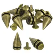 16Pcs Cone Spike Stud Rivet, 10x20mm Tree Studs and Spikes Bronze