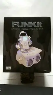 FUNKIT DJ Animated Speaker iPod Dock Docking System Groovy Funky White Silver