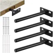 4pcs Floating Shelf Bracket, Metal Invisible Shelf Bracket, Heavy Duty Hidden Shelf Bracket,10mm
