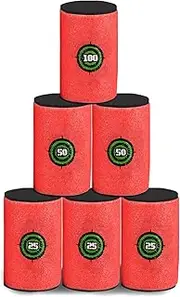EKIND 6 Pcs W:2.36'' * H:3.94'' Foam Can Target Compatible for Nerf Elite Series Blasters Kids Toy (Large Size)