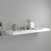 White Floating Wall Shelf 80x24cm Modern MDF Home Storage Organizer