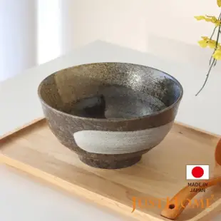 【Just Home】日本製手刷墨黑陶瓷6.7吋麵碗(碗 麵碗 拉麵碗 湯碗)