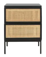 Safavieh Zadie 2-Drawer Rattan Nightstand