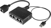 RJ45 Network Splitter Adapter Ethernet Cable Splitter 1 to 4 Internet Splitte...