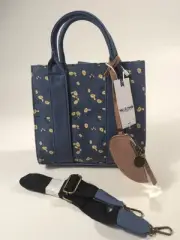Hard Canvas Women's Handbag Blue Floral w Wallet Wallflower Medium Everyday