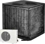 AC Cover for Outside Unit,Mesh Air Conditioner Protector - Dust-Proof Hood Foldable Condenser Protector 35.43x35.43x39.37 Inches for Utility Wall Winter Travel Pool Fence Home Snow Leaves