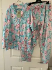 Peter Alexander Ladies Pyjama Set Blue Floral Large