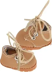 LALADEFIEE 1 Pair Shoes House Mini Princess Shoes Playset Accessories Dolls Shoes Dolls Decor Shoes Dolls Mini Shoes Models Dolls Prop Mini Shoes Decor Cloth Light Brown