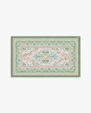 90' x 150' | Machine Washable Runner Rug | Kid & Pet Friendly | Indoor Rug | Mrs. Alice Skye Pink Multicolour Outdoor Rug | Ruggable