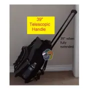 Carry On Backpack with wheels Rolling Backpack Travel Backpack - Black