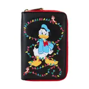Disney Donald Wrapped In Lights Women's Zip Wallet Purse Coin Purse 6x4in