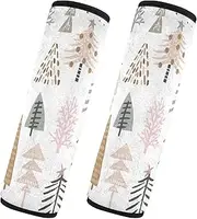 Car Seat Belt Pads Covers 2 Pcs Breathable Car Safety Seat Belt Strap Shoulder Pad Backpack Shoulder Strap Pad Cover Car Accessories for Adults Child Kids S Winter Pattern