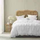 New Summer White King Size Quilt Cover Set + European Pillowcases Logan & Mason