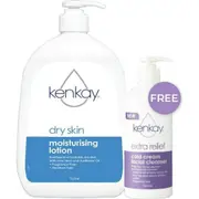 Kenkay Dry Skin Moisturising Lotion 1L + GWP Value Pack (Assorted GWP Selected at Random)