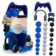 30 PCS Video Game Themes Cake Toppers Headset Ball Game Controller Cake
