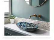 Blue Agate Sink Wash Basin, Bathroom Accessories Hand Wash Christmas Sale Decors