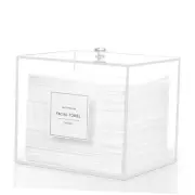 Disposable Face Towel Holder, Acrylic Face Towelettes Storage Box Compatible