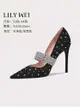 Lily Wei高跟鞋女新款水鉆設計感小眾氣質大碼41一43小碼313233