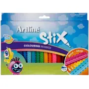 Artline Stix Build & Draw Washable Non-Toxic Colouring Marker Pack of 20