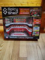 The Spicy Shelf Deluxe 1 Set of 2 Shelves Stackable Organizer Plastic Spices NEW