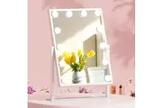 Embellir Makeup Mirror 30x41cm Hollywood Vanity with LED Light Rotation Tabletop
