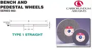 10 x 1 x 1-1/4 - 60GR SILICON CARBIDE BENCH AND PEDESTEL WHEELS ITEM NO. 0360991