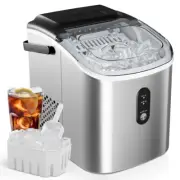 EUHOMY Ice Maker Countertop, Portable Ice Machine with Carry Handle