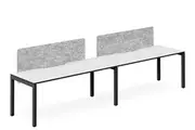 DD Plaza Single Sided Workstation For 2 Person with Sonic Screen