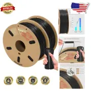 2 Pack 1.75mm Black Flexible Filament - Smooth Printing, 1kg Each for 3D Models