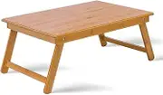 Folding Laptop Desk Portable Bed Lapdesk Computer Table Wooden Laptop Stand with Foldable Legs for Home and School for Bed Sofa Floor