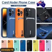 For iPhone 16E 15 Pro Max 14 Plus 13 Pro XS Case Shockproof Card Slot TPU Cover