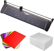 A2 Rotary Paper Trimmer, 60cm/23.6" Cutting Width Professional Paper Cutter for 10 Sheets, Rust-Proof Metal Panel for Cardstock, Photos, Business Cards, for Printing Shops, Schools & Offices