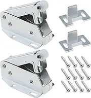 eMagTech 2PCS Automatic Spring Catch for Press to Open Loft Doors Kitchen/Bedroom/Living Room/AC Cabinets Touch Catch Latch Mini Latch with Mounting Screws