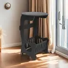 Small Round Side Table Simple 10.6 inch Drink Table Compact Bedside Table