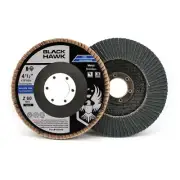 200 Pack 4.5" x 7/8" Black Hawk 60 Grit Zirconia Flap Disc Grinding Wheels T29