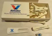 Valvoline- Golf Tees - Marker-Divot Tool -Vintage Box Lot