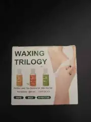 New in Box Waxing Trilogy Pre Post Waxing Kit for Body Safe, Mild, Effective