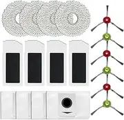Accessories Kit for Ecovacs deebot T20e deboot Replacement Parts for Ecovacs Deebot X1 Vacuum, 6 Side Brushes, 4 Bags, 4 Filter cartridges, 4 Mopping Cloths